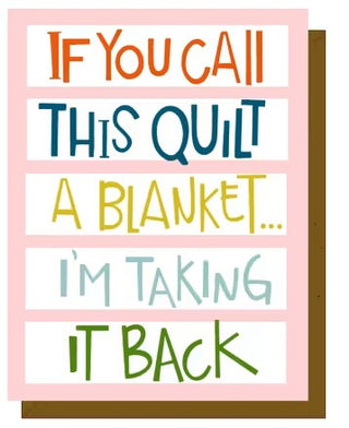 QUILTY CARD CALL QUILT BLANKET KC284