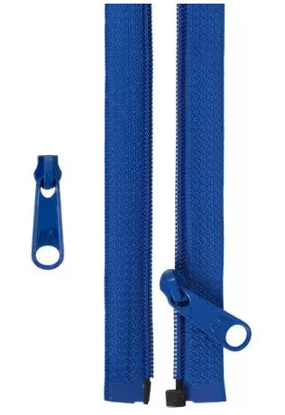 50" SEPARATING ZIPPER + EXTRA SLIDE BLASTOFF BLUE BYANNIE