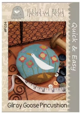 HATCHED AND PATCHED GILROY GOOSE PINCUSION PATTERN