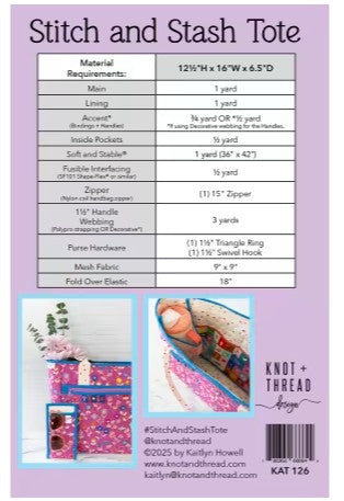 STITCH AND STASH TOTE PATTERN