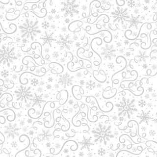 SCROLLS AND SNOWFLAKES WHITE HUE-C3911