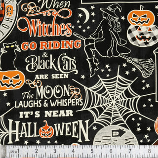 HALLOWEEN MAGIC BLCK HAPPY HNTING 14949G-12