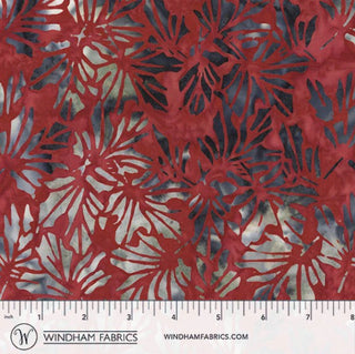 JDJ HENNA CRIMSON MAPLE LEAVES BATIK 3784Q-X