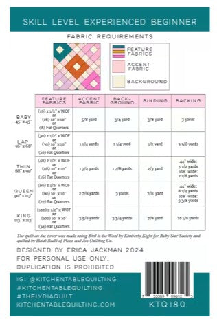 LYDIA QUILT - KITCHEN TABLE QUILTING
