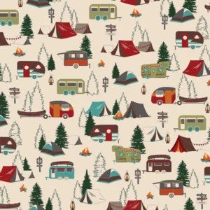GREAT OUTDOORS COMFORT FLANNEL CAMPGROUNDS CREAM 14664F07B