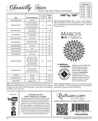CHANTILLY STAR - QUILTWORX PATTERN