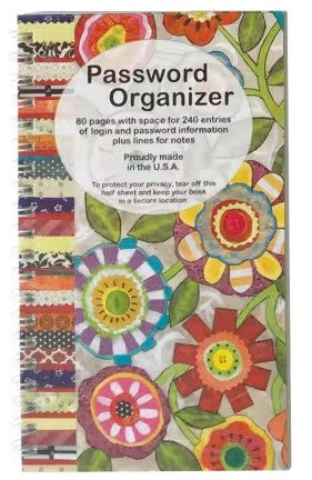 PASSWORD ORGANIZER FUN FLOWERS