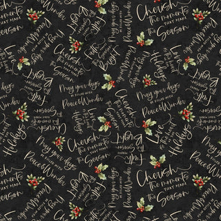 POINSETTIA RADIANCE WORD TOSS BLACK W110-010-706