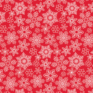 SNOWFLAKES CHRISTMAS RED 1724110B