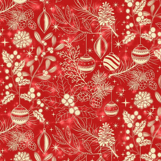 MERRY AND BRIGHT WARMTH AND CHEER RED