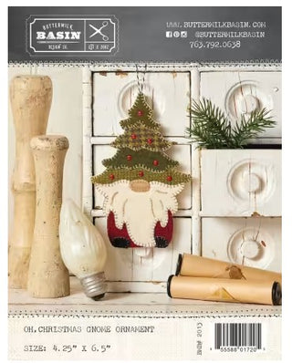 OH CHRISTMAS GNOME  ORNAMENT - BUTTERMILK BASIN