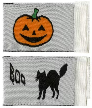 BOO BLACK CAT/PUMPKIN TAGS - 12 PER PACKAGE