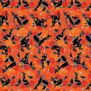 WITCHY WOMAN ORANGE HAPPY HNTING 14946G-39