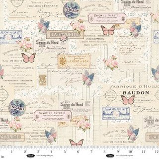 PARISIANSNIP LABEL AND BUTTERFLIES 4289-41 ECRU