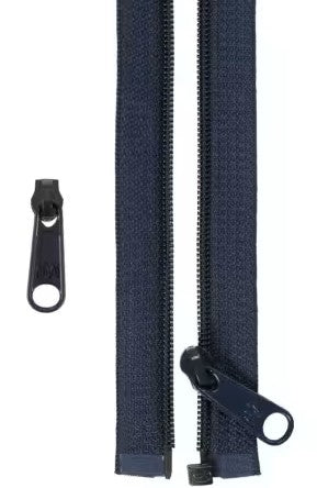 50" SEPARATING ZIPPER + EXTRA SLIDE NAVY BYANNIE