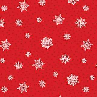 PLAYFUL SNOWFLAKES RED 1680410B
