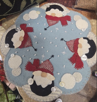 GNOME PENNY MATS THRU THE YEAR (JANUARY) KIT WITH PATTERN