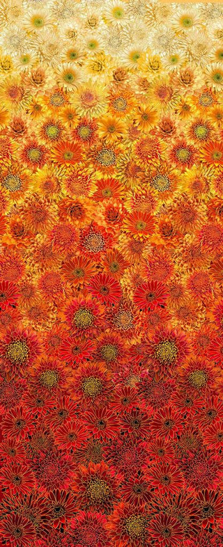 OMBRE METALLIC MUMS CONTINUOUS PANEL HARVEST-CM2102