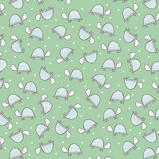 DOODLE BABY FLANNEL TURTLE LOVE MINT 13224F44B