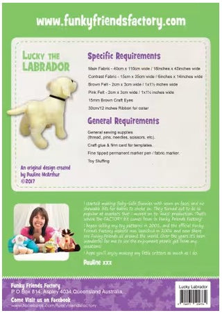 LUCKY THE LABRADOR PATTERN BY FUNKY FRIENDS FACTORY