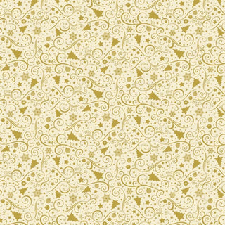METALLIC CHRISTMAS ORNAMENTS CREAM HOLIDAY-CM3540