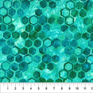 ABSTRACTION HEXIES TEAL 83813-63