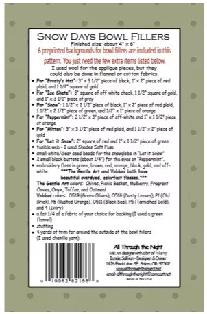 SNOW DAYS BOWL FILLERS #1715 - ALL THROUGH THE NIGHT