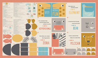 20877-11 NOAHS ARK ANIMAL PANEL CLOUD