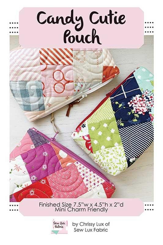 CANDY CUTIE POUCH PATTERN 0 SEW LUX FABRIC