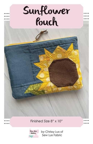 SUNFLOWER POUCH PATTERN - SEW LUX FABRIC