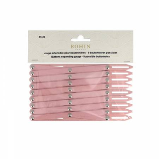 BUTTON EXPANDING GAUGE PINK 65512