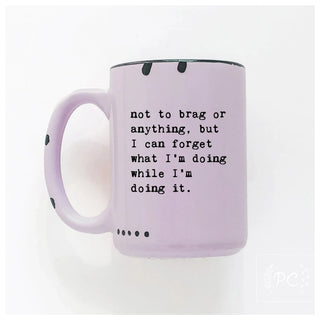 NOT TO BRAG MUG PURPLE