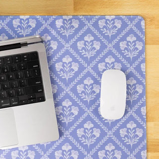BLUE TRELLIS DESK PAD SMALL