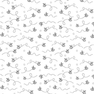 DOODLE BABY FLANNEL BABY BEE WHITE 13227F09B