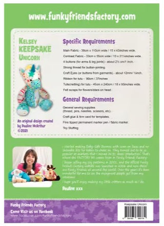 FUNKY FRIENDS FACTORY KELSEY KEEPSAKE UNICORN