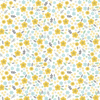 DOODLE BABY FLANNEL DREAM FLOWER YLLW/WHT 13228F31B