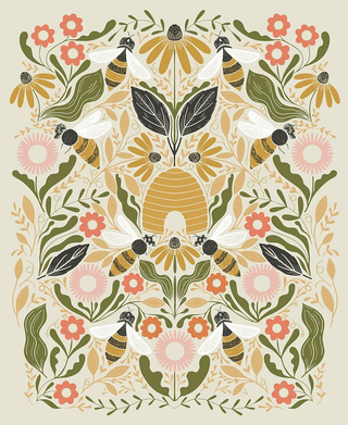 BEE GARDEN METALLIC PORCELAIN 48418 11M