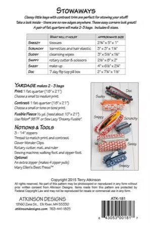 STOWAWAYS (M) - ATKINSON DESIGNS