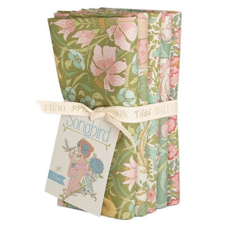 TILDA SONGBIRD FAT QUARTER BUNDLE - GREEN