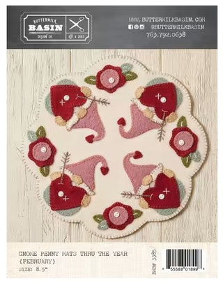 GNOME PENNY MATS THROUGH THE YEAR (FEBRUARY)