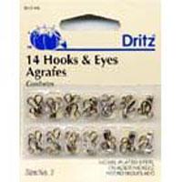 HOOK AND EYES SIZE 2 - 14 COUNT