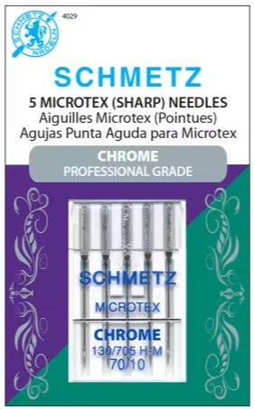 SCHMETZ, MICROTEX SHARP NEEDLE, CHROME 70/10