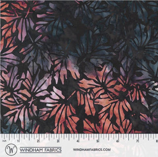 JDJ HENNA UMBER MAPLE LEAVES BATIK 3796Q-X