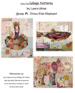 TEENY TINY COLLAGE GROUP 1 - LAURA HEINE, FIBERWORKS