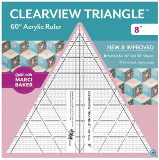 CLEARVIEW RULER 60 DEGREE 8" TRIANGLE