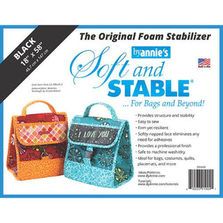 SOFT AND STABLE, BLACK, 18" X 58"