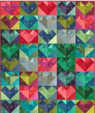 OMBRE WINTER LOVE KIT W/PATTERN, BINDING, BACKING, DESSERT ROLL
