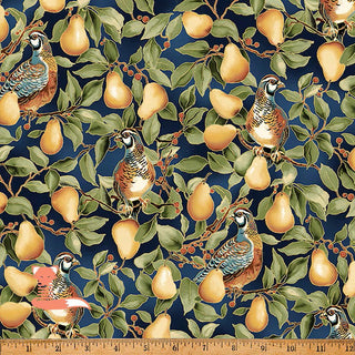 IN A PEAR TREE PARTRIDGE NAVY GOLD Y7808-19G