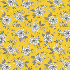 53436-1 BELLE FLORAL FANTASY YELLOW