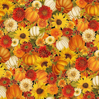 HARVEST PUMPKIN FLORAL METALLIC HARVEST-CM4134